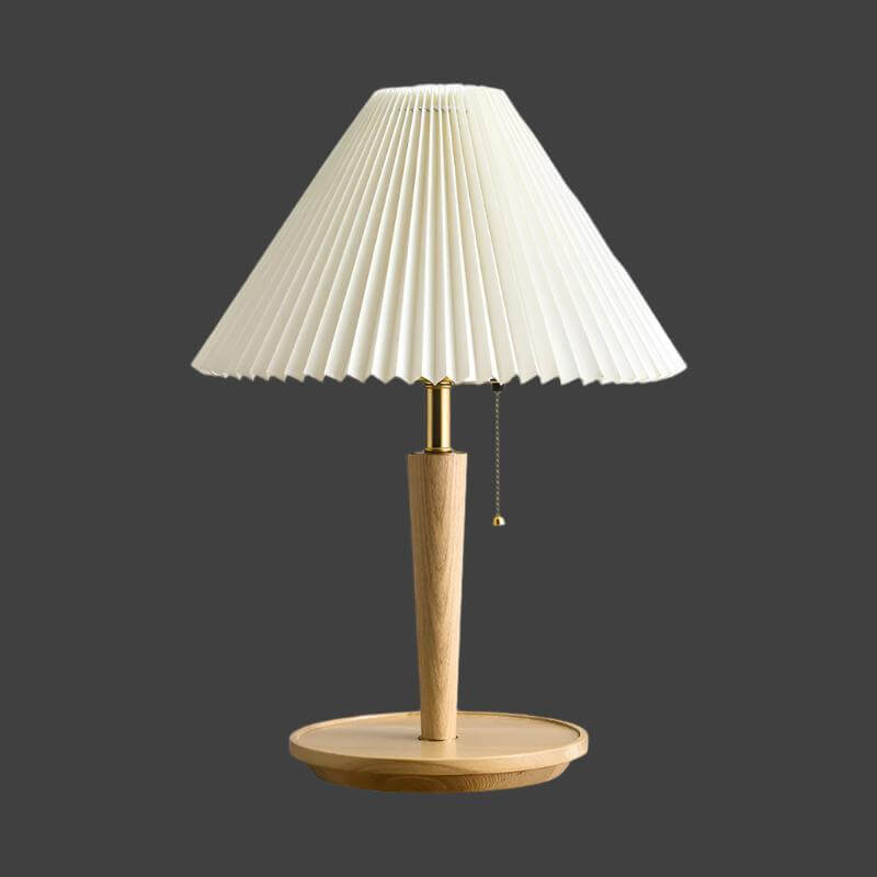 Lampe À Poser En Bois Plissé