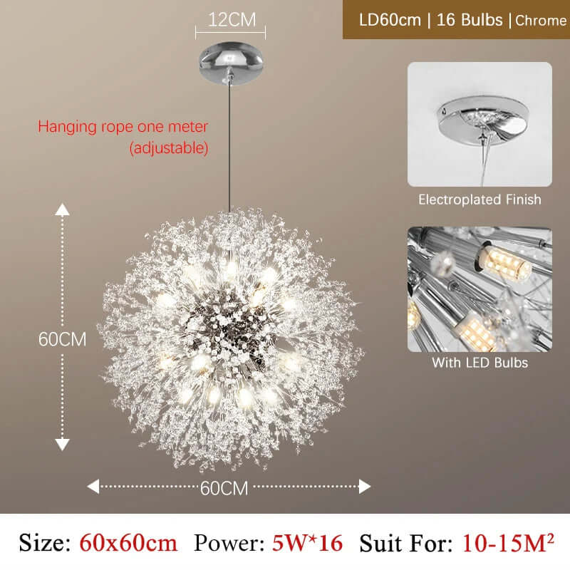 Lustre Cristal Luxe : Éclairage LED Moderne