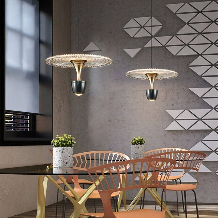 Lampe Pendante Moderne À Leds En Forme De Disque