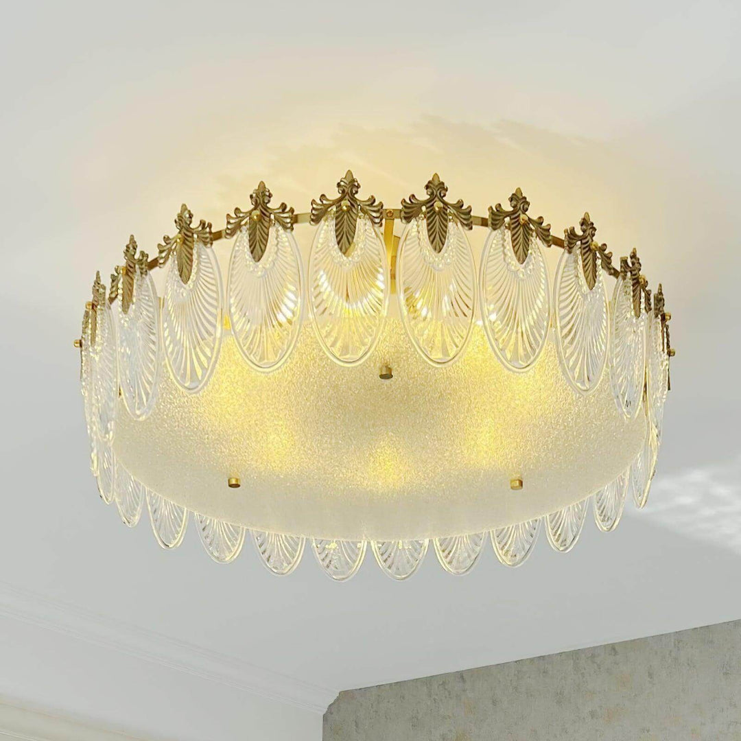 Motif Décoratif Lustre Rond En Verre