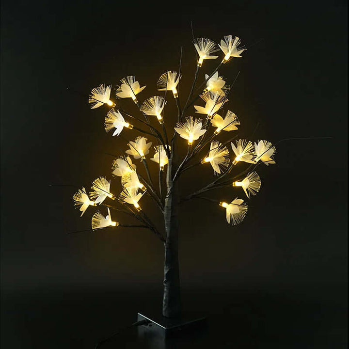 Lumière Pour Arbre À Fleurs En Fibre Optique En Bouleau Blanc