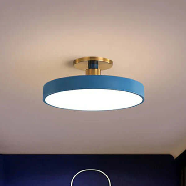 Lampe Encastrée Ronde Style Nordique Chambre À Coucher Acrylique Led Semi Coil Plafonnier
