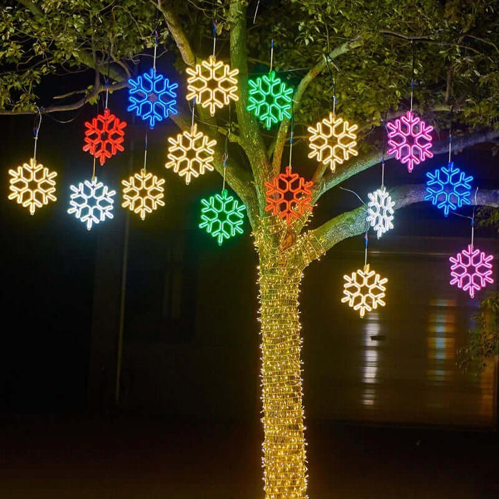 Lampe De Noël Led Flocon De Neige Étanche