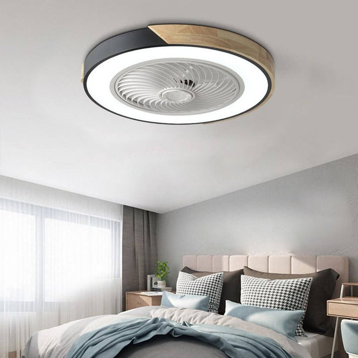 Ventilateur Plafond LED Intégré Rond Carré - Silencieux
