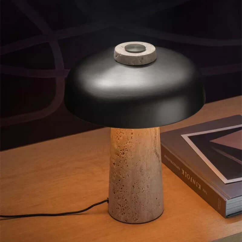 Lampe À Poser En Travertin Naturel