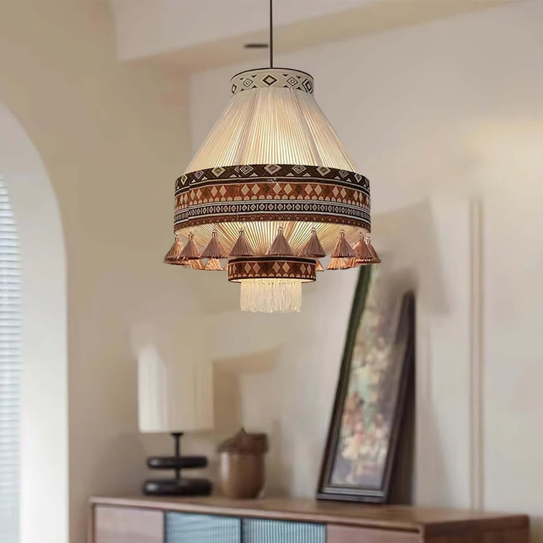 Bohemian Fringe Lampe À Suspendre