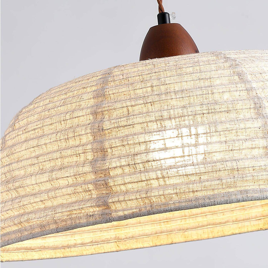 Lampe Suspendue En Bois Et Tissu