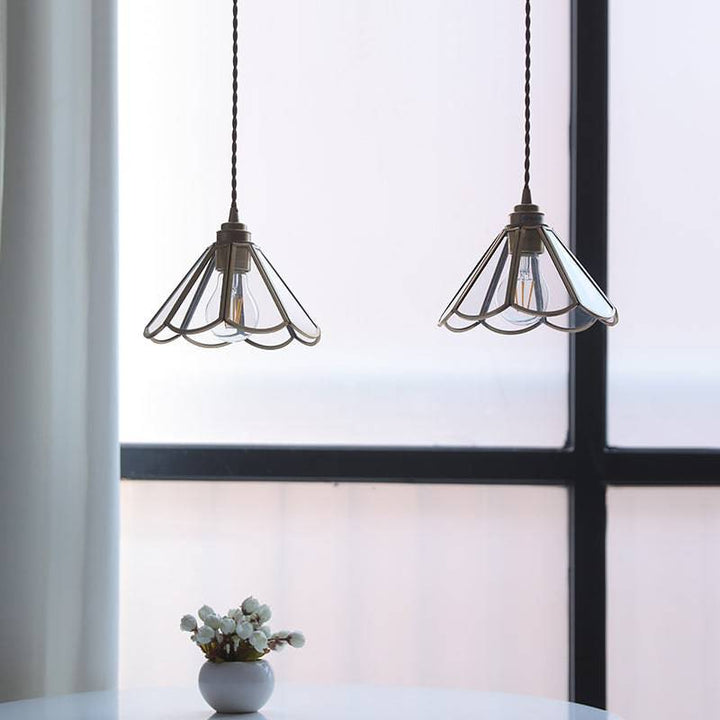 Lampe Pendante En Verre En Laiton