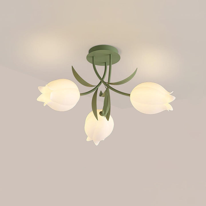 Plafonnier Floral Crème - Éclairage Intérieur Design