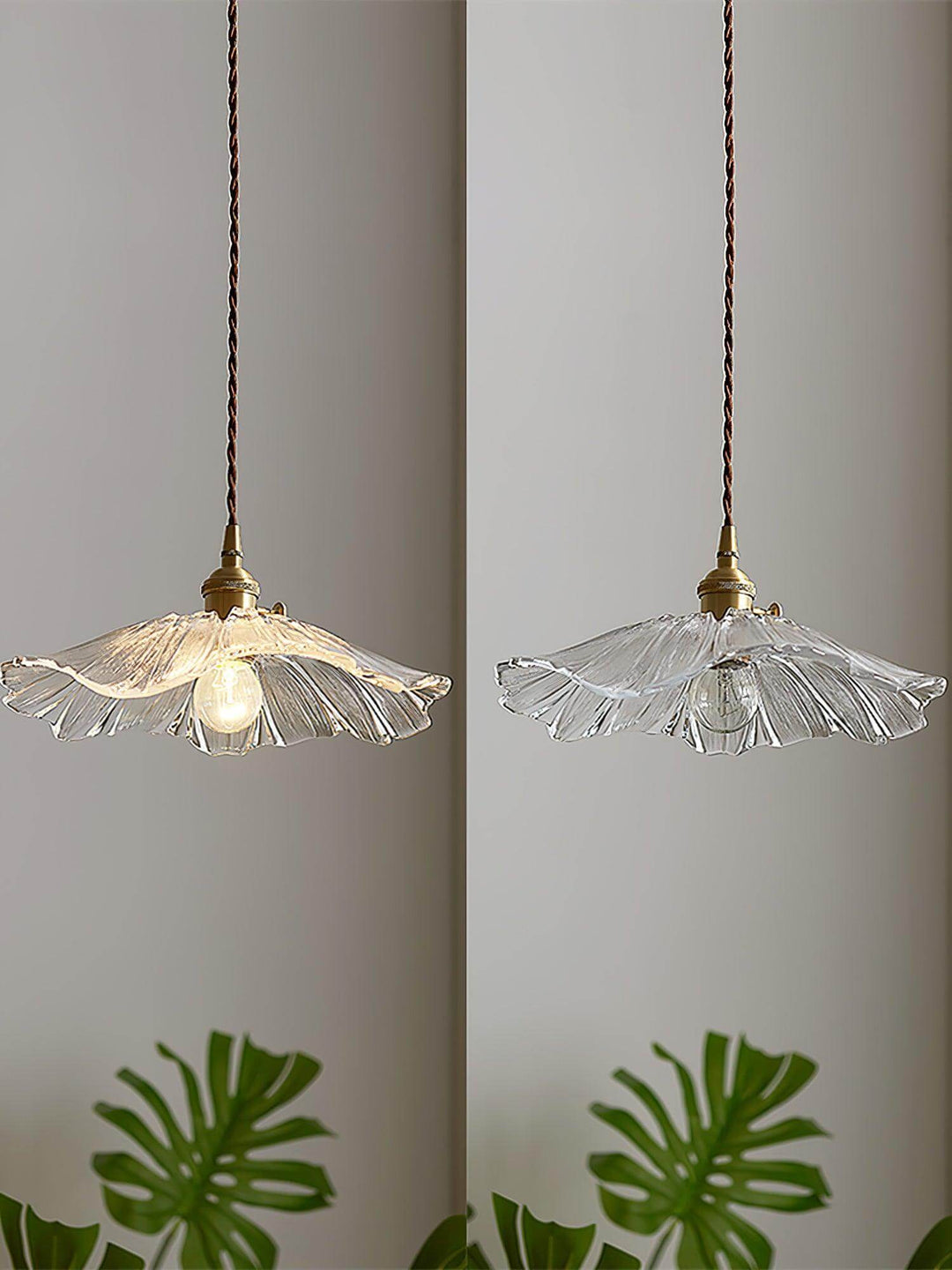 Fleur Lampe Suspendue En Verre