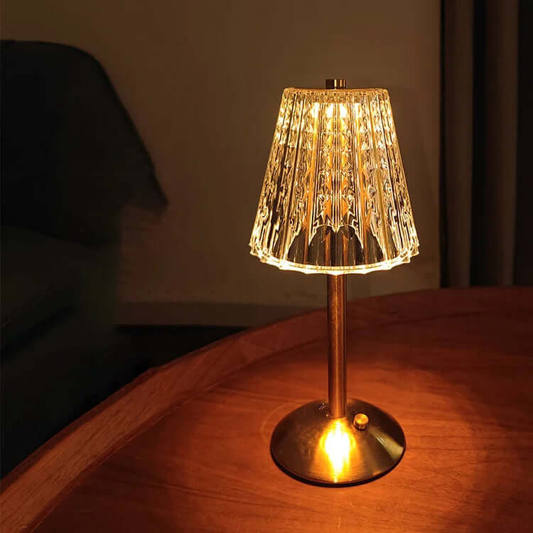 Lampe À Poser Sans Fil En Métal Cristal