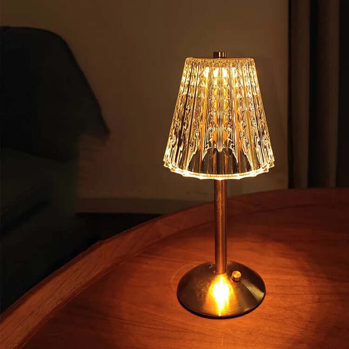 Lampe À Poser Sans Fil En Métal Cristal