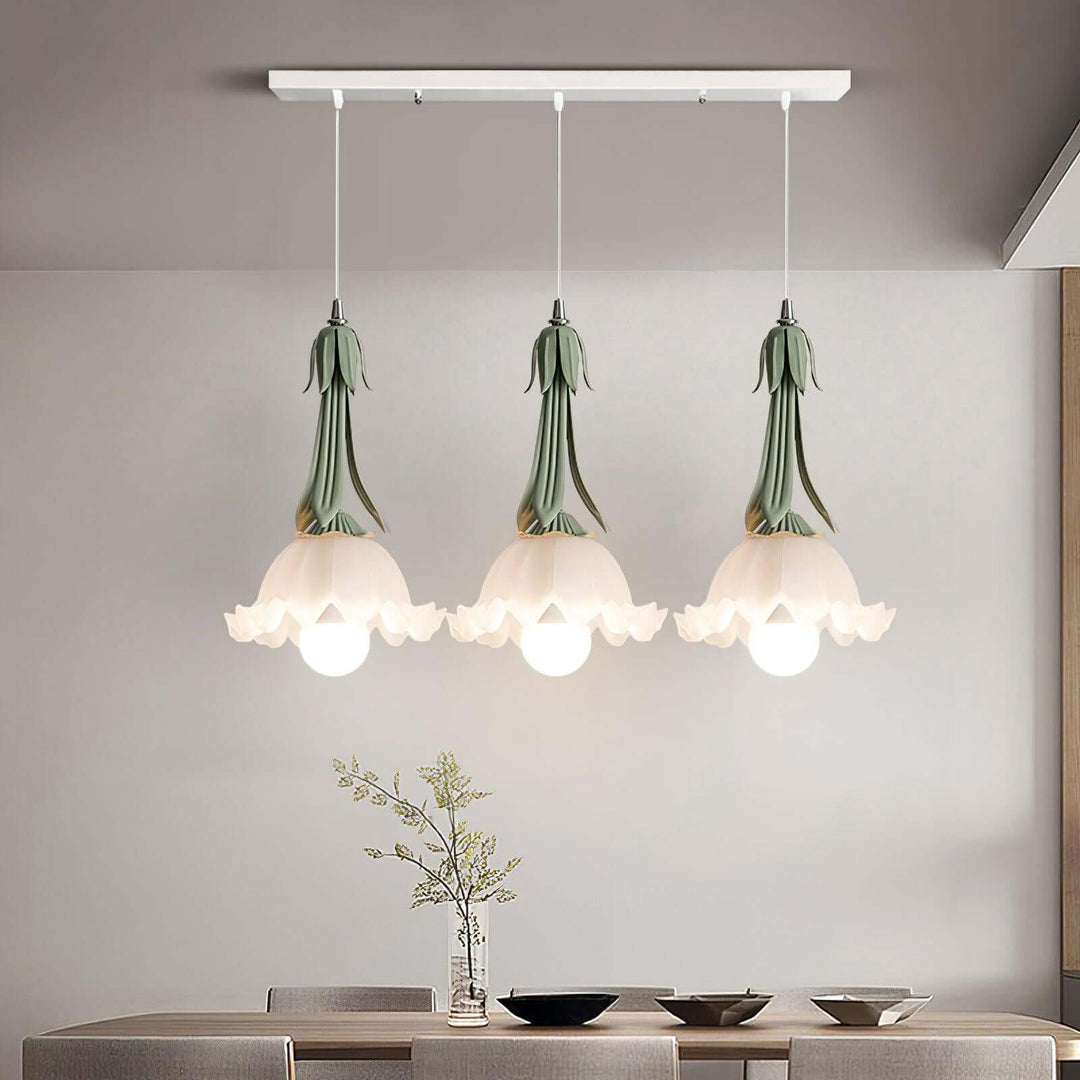 Suspension Lumineuse Fleurs - Éclairage Délicat & Chic