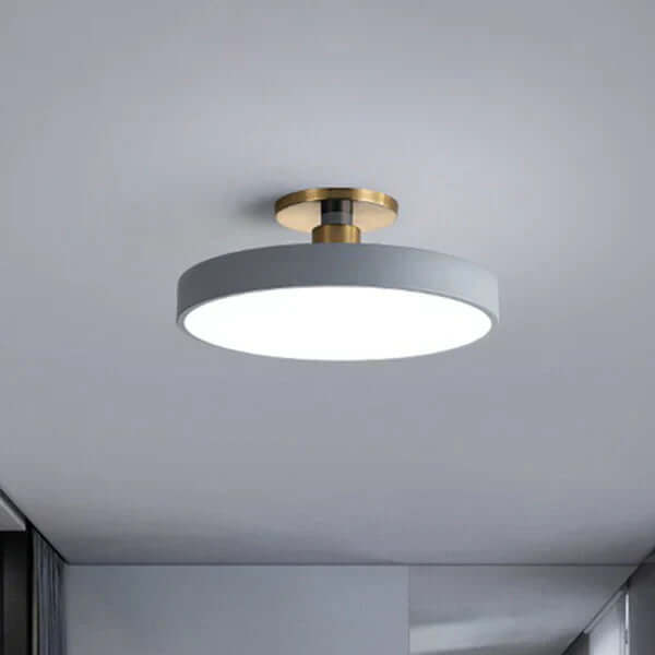 Lampe Encastrée Ronde Style Nordique Chambre À Coucher Acrylique Led Semi Coil Plafonnier