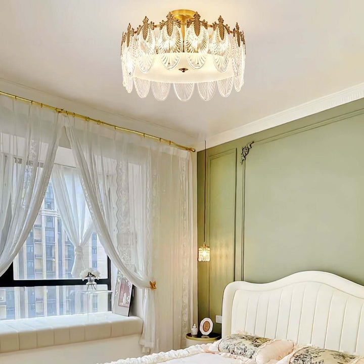 Motif Décoratif Lustre Rond En Verre