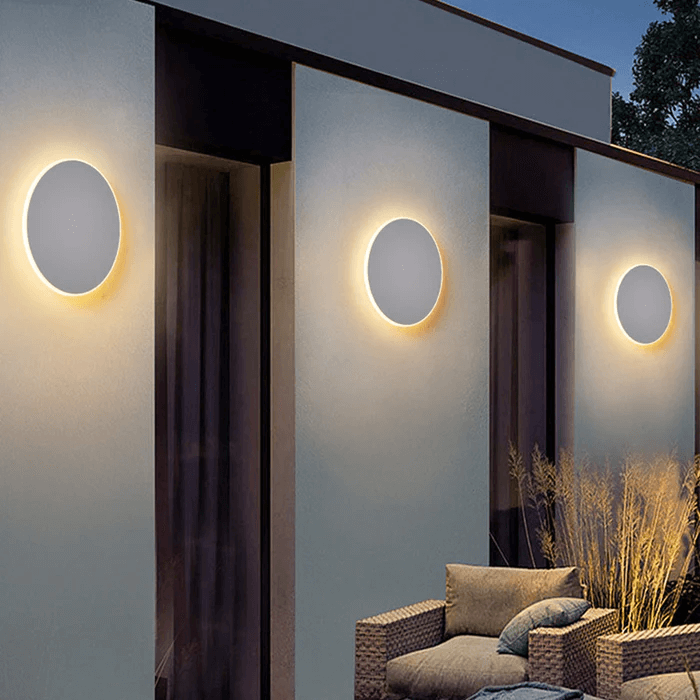 Applique Murale Extérieure LED Ronde - Éclairage Minimaliste