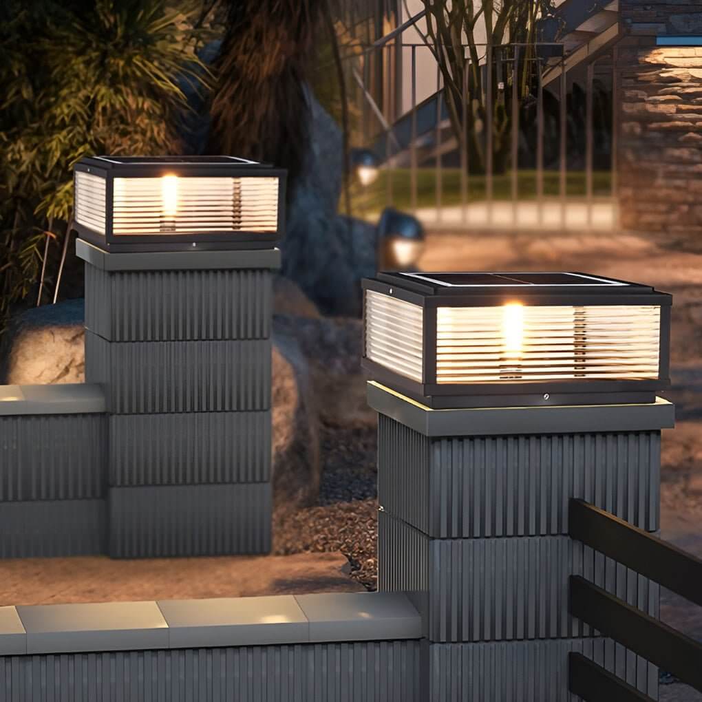 Lampe Extérieure Poteau Carrée - Éclairage LED Moderne