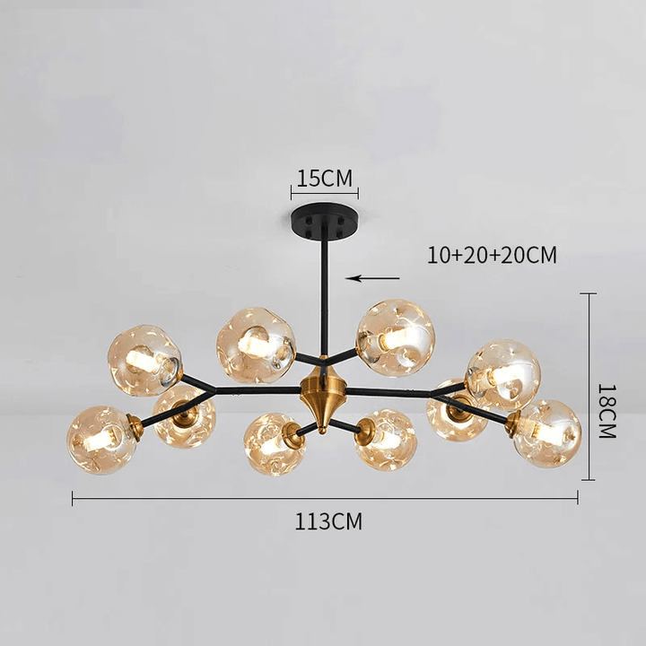 Lustre Moderne En Verre Soufflé