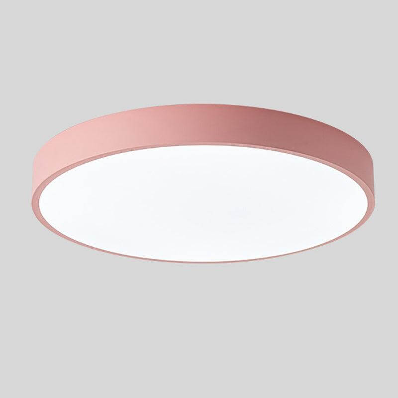 Plafonnier LED Rond Bois Nordique - Éclairage Moderne