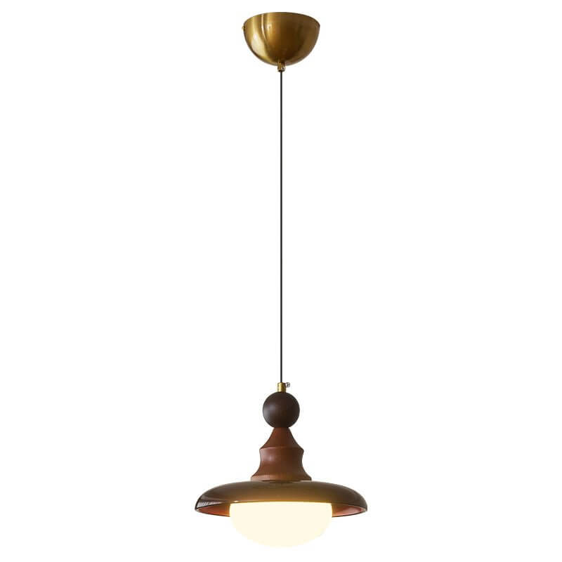Suspension Design - Luminaire Intérieur en Verre, Bois & Métal