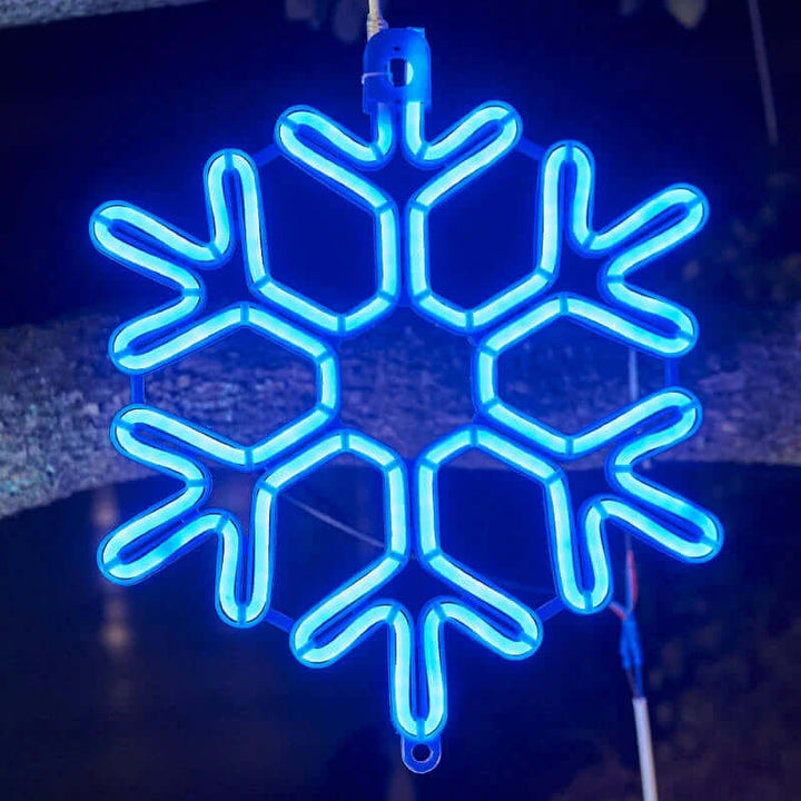 Lampe LED Flocon Neige Extérieure - Décoration Festive Étanche