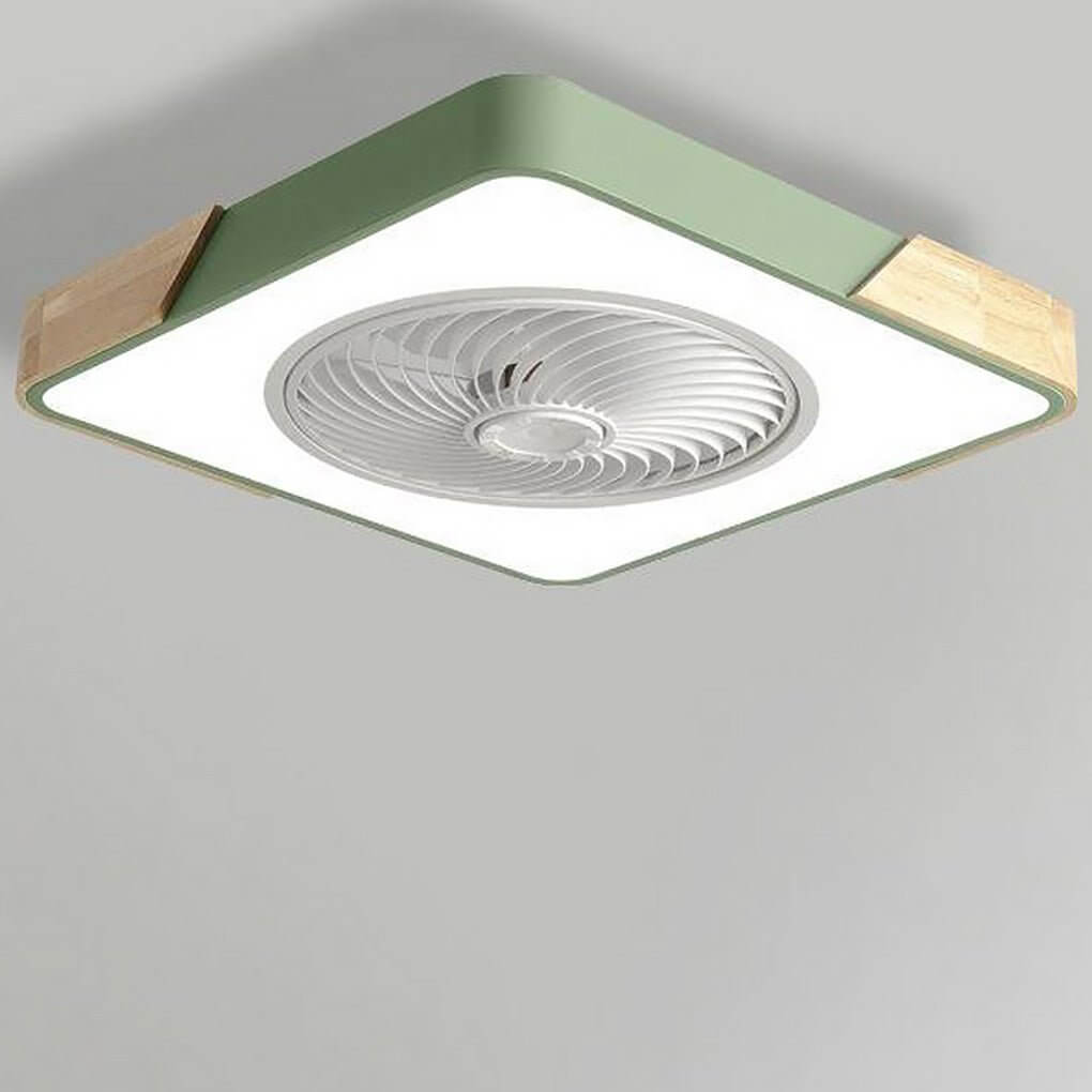 Ventilateur Plafond LED Intégré Rond Carré - Silencieux