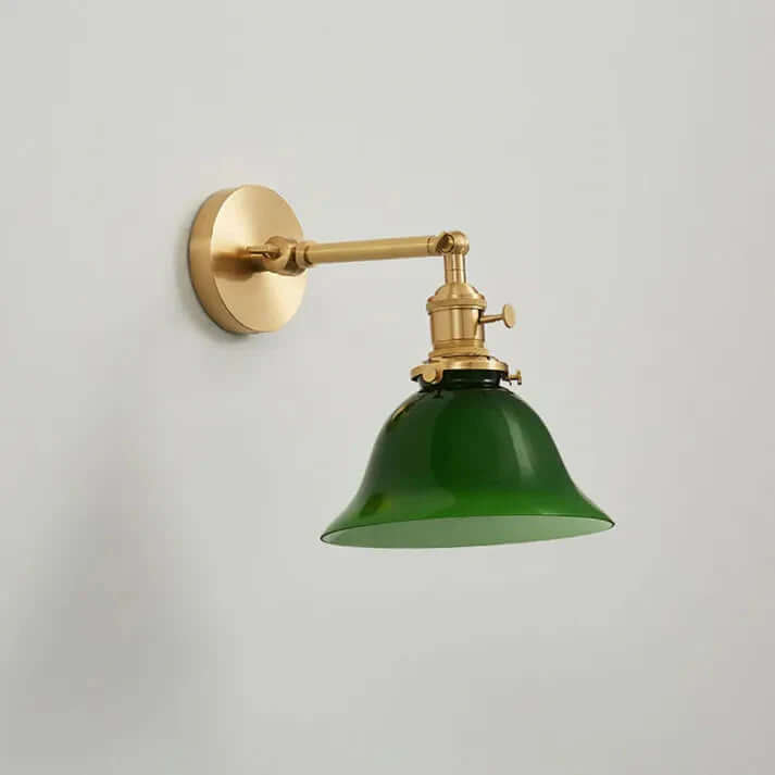 Applique Vintage À Bras Articulé Réglable En Verre Vert
