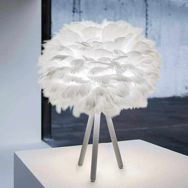 Missfeather™ - Lampe De Table À Intensité Variable Avec Plumes De Luxe