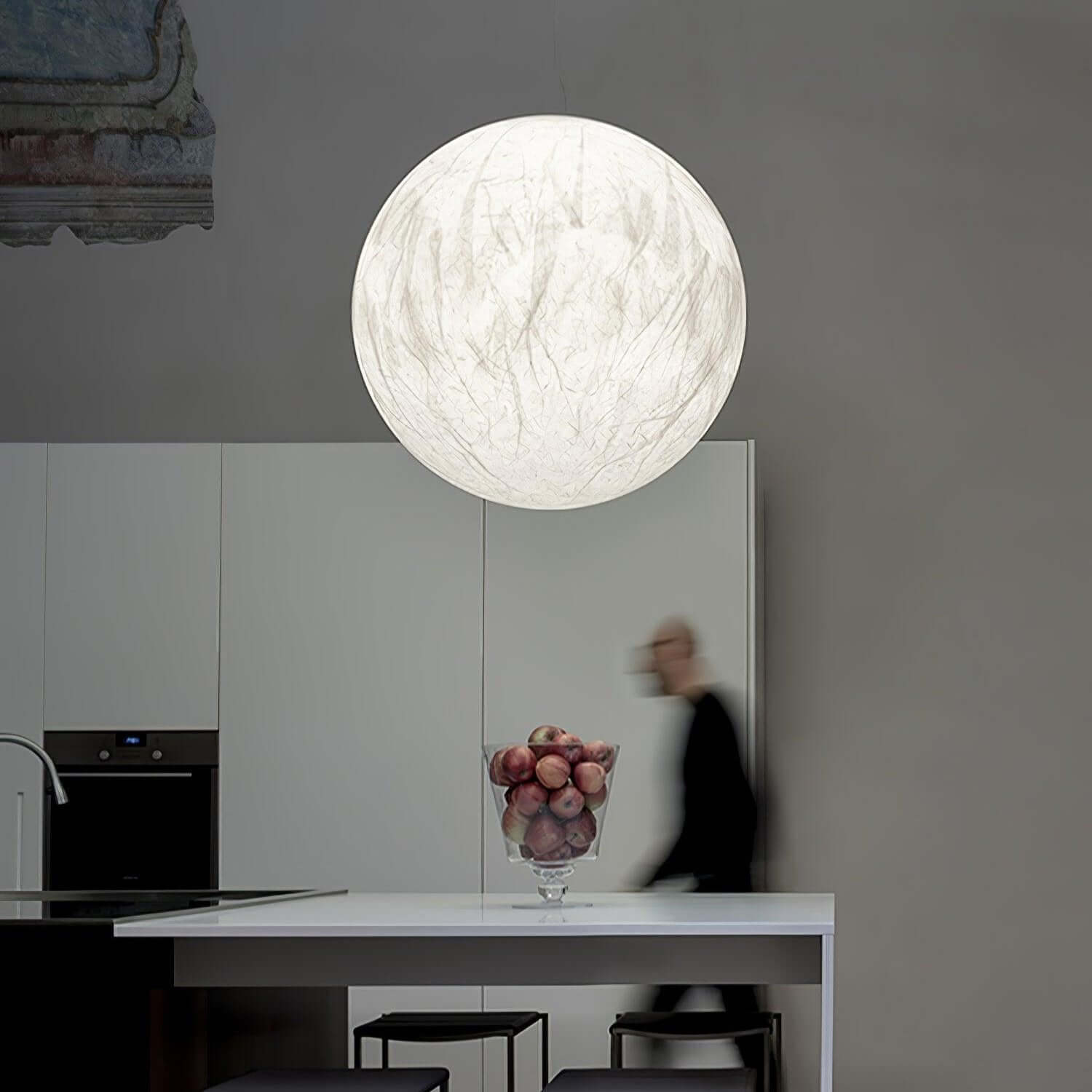 Lampe Pendante En Soie Moon