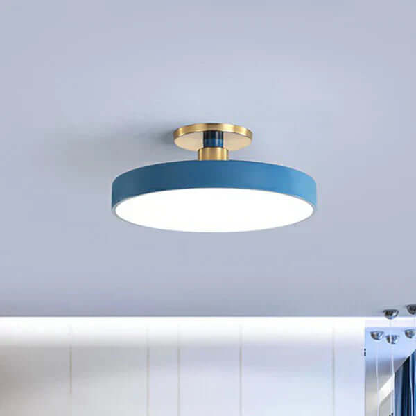 Lampe Encastrée Ronde Style Nordique Chambre À Coucher Acrylique Led Semi Coil Plafonnier