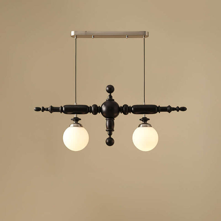 Lustre Bois Cambridge - Éclairage Chic et Traditionnel