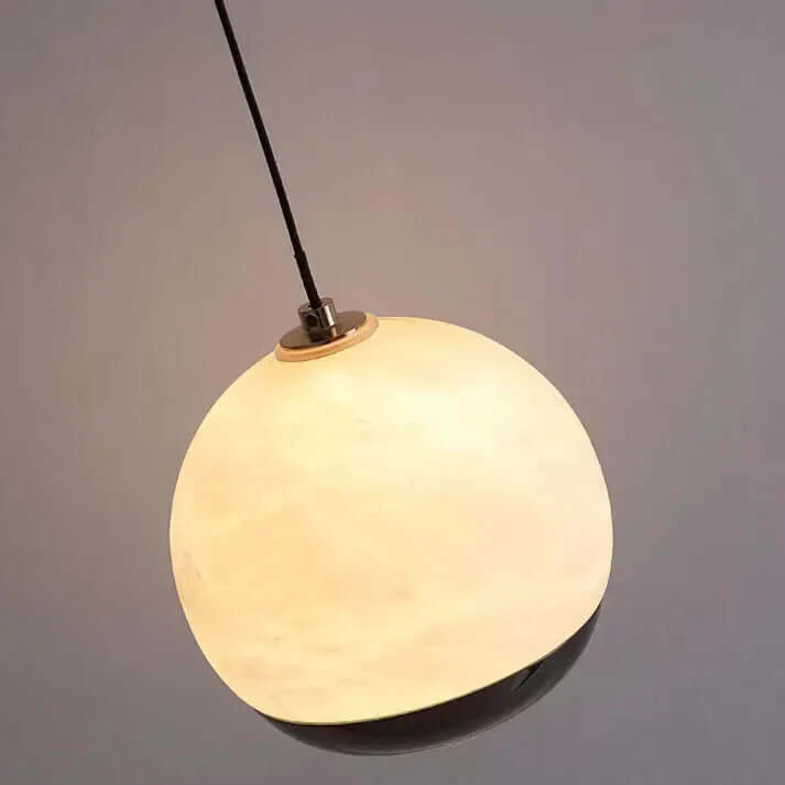 Lampe Pendante Sphère En Marbre Nordique Et Albâtre