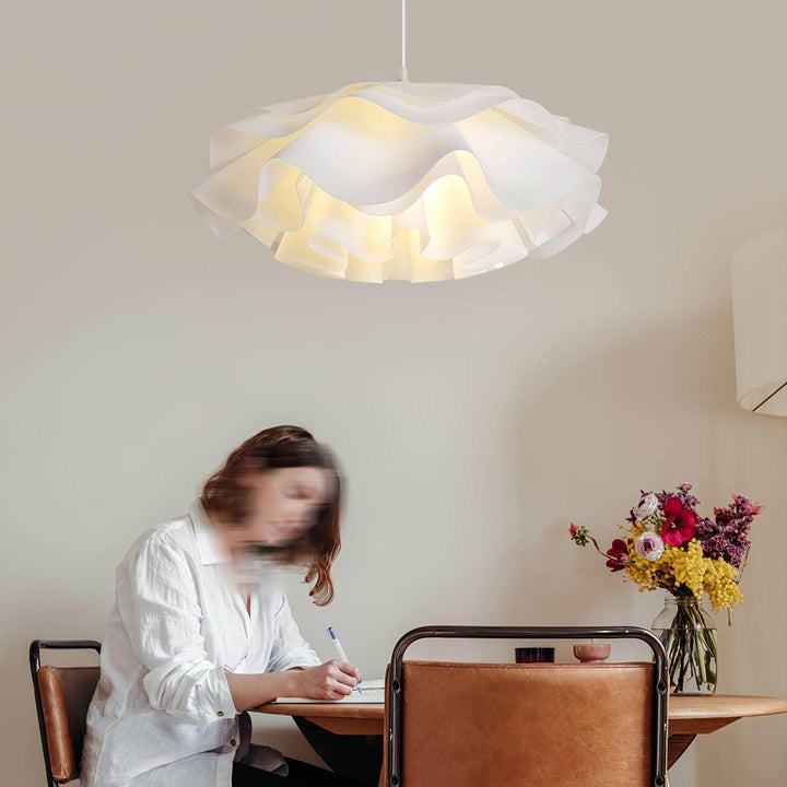 Lampe Pendante Blanche En Forme De Fleur