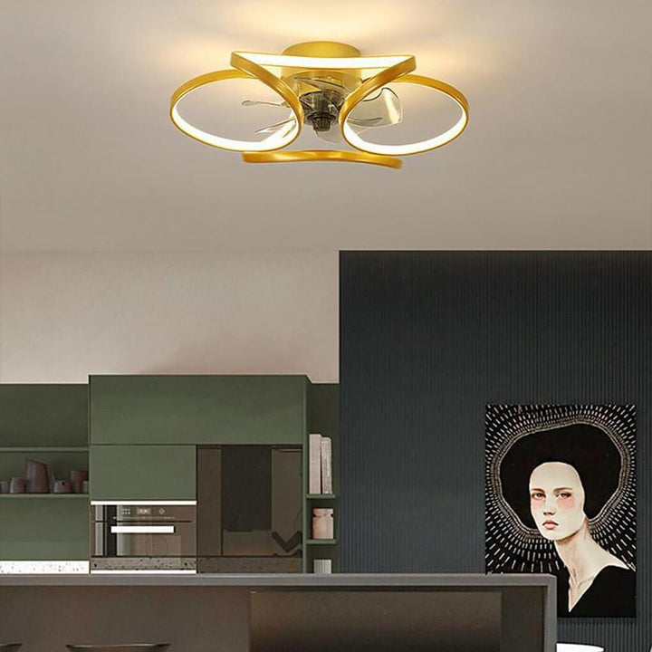 Plafonnier Ventilateur LED Moderne - Design Floral