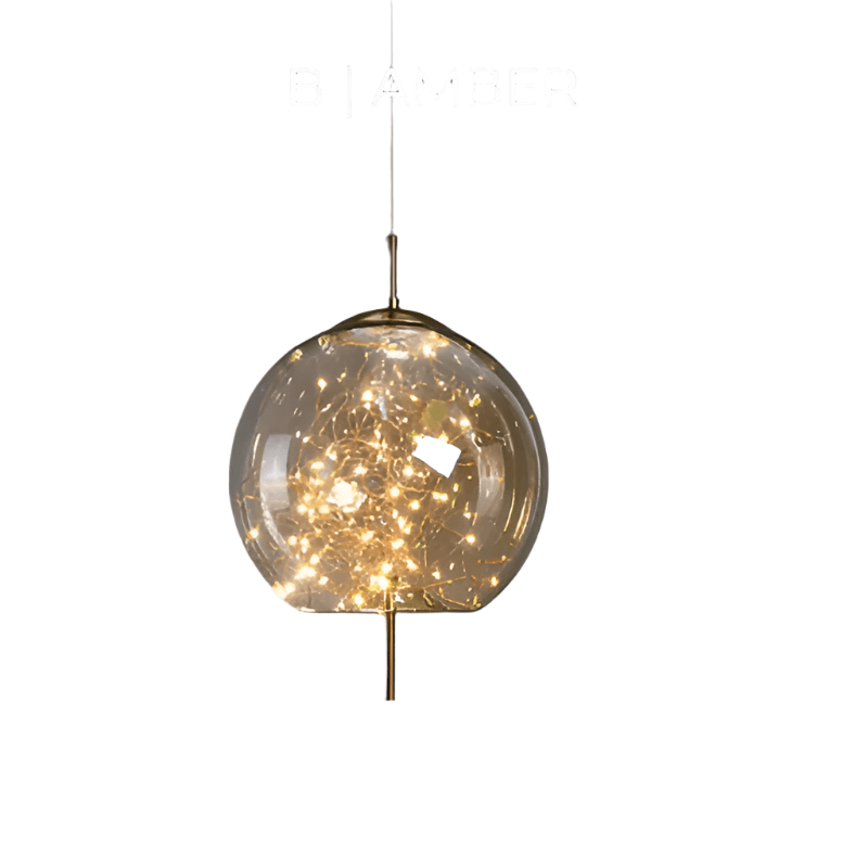 Suspension Lumineuse Verre Brun - Décoration Intérieure