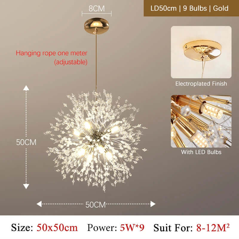 Lustre Cristal Luxe : Éclairage LED Moderne