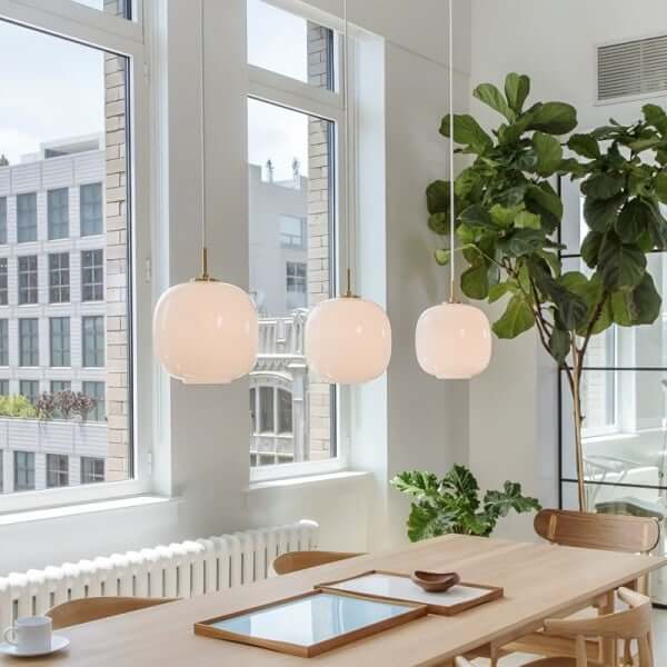 Lampe Pendante Moderne Nordique Radihous En Verre Opale