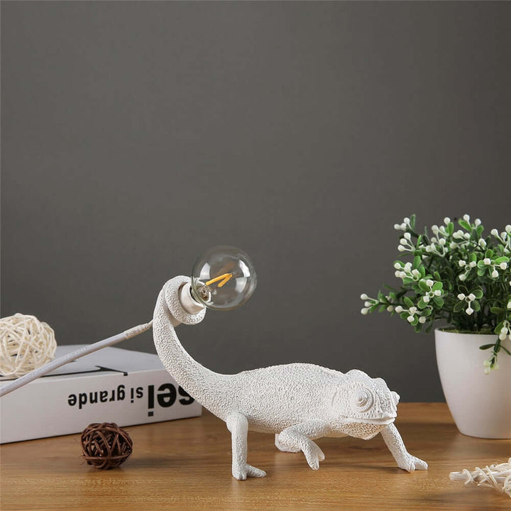 Lampe De Table Moderne En Résine De Lézard Animal