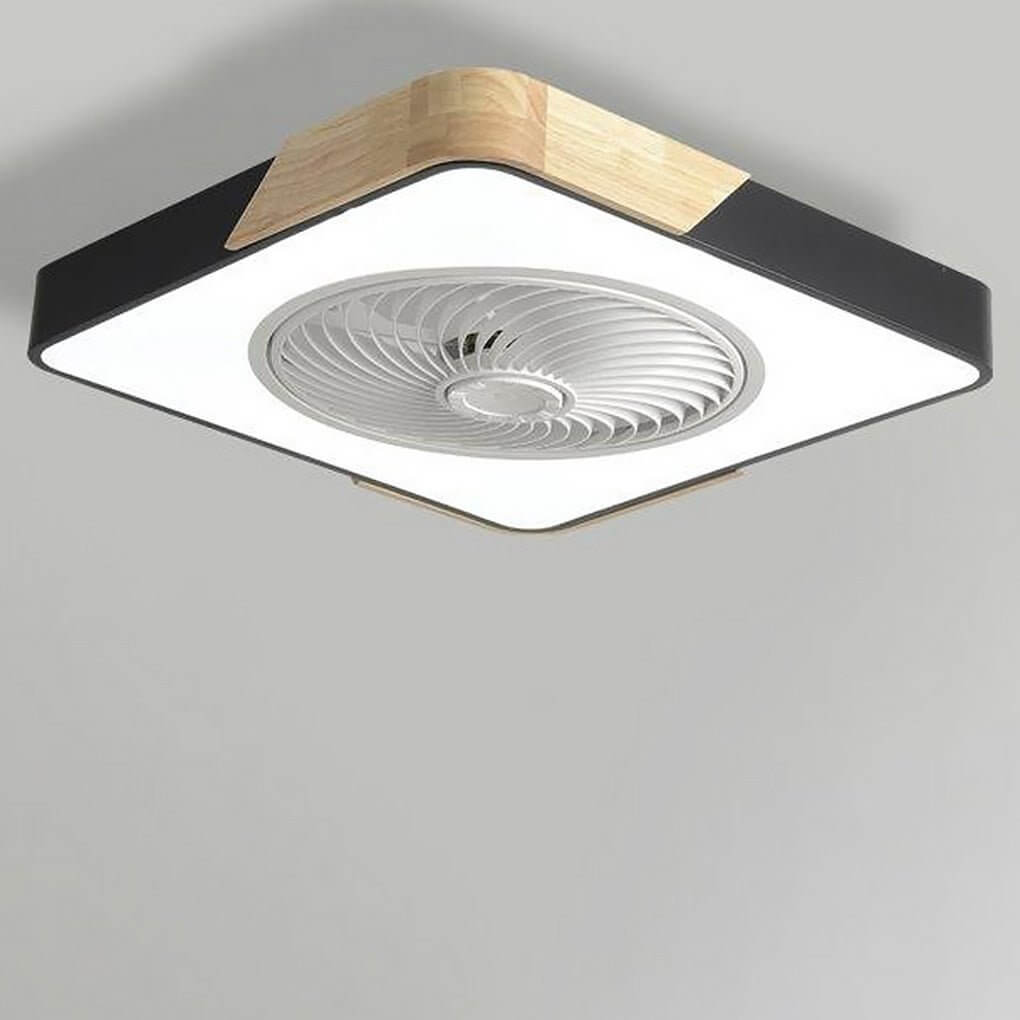 Ventilateur Plafond LED Intégré Rond Carré - Silencieux