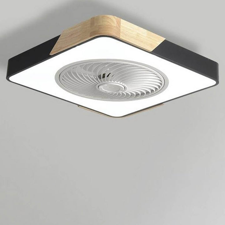 Ventilateur Plafond LED Intégré Rond Carré - Silencieux