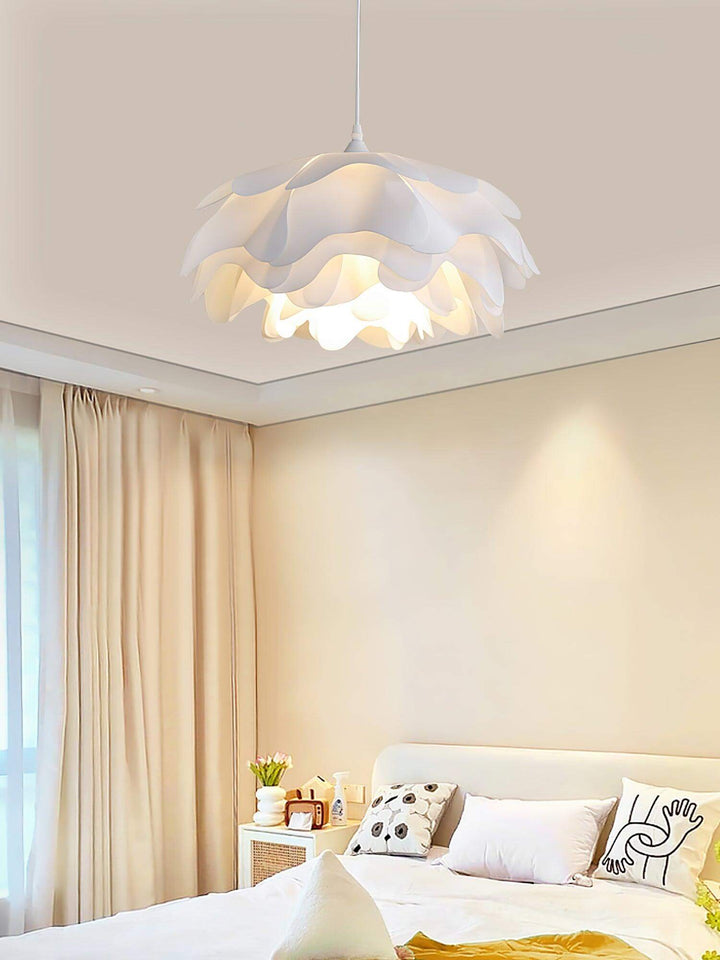 Lampe Pendante Blanche En Forme De Fleur