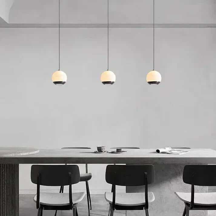 Lampe Pendante Sphère En Marbre Nordique Et Albâtre