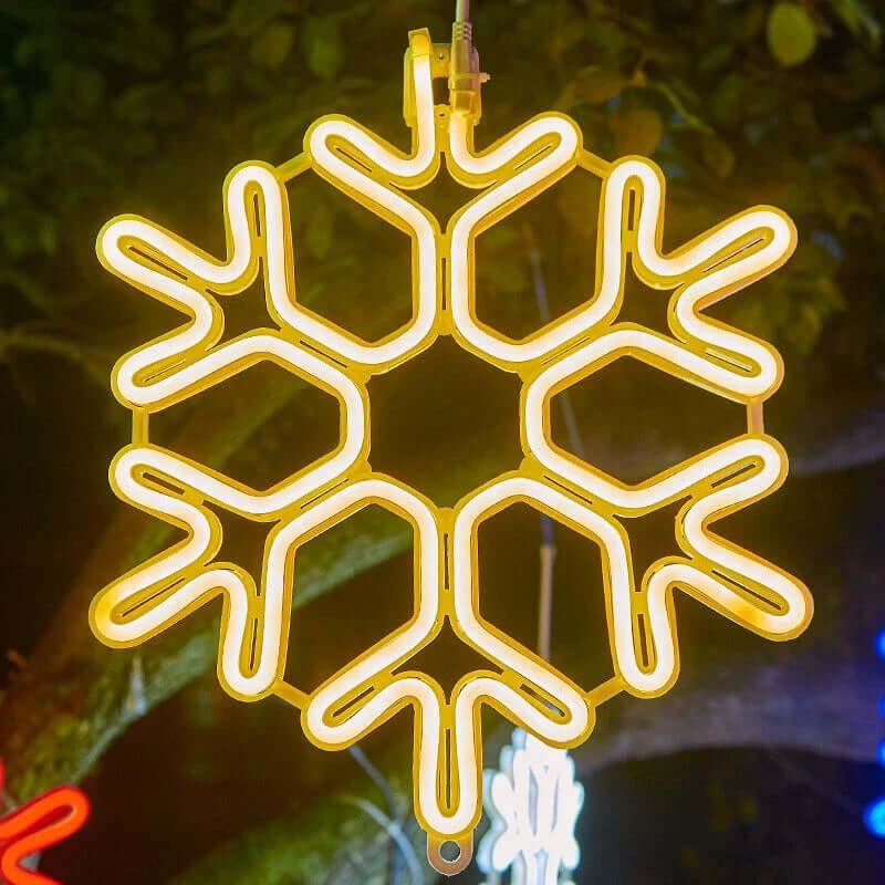 Lampe LED Flocon Neige Extérieure - Décoration Festive Étanche
