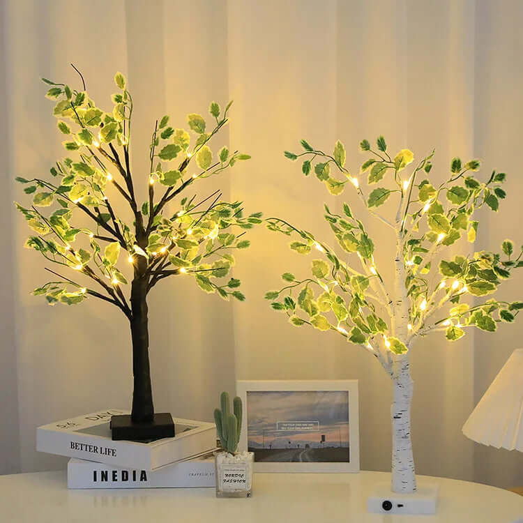 Lumières De Noël Led À Feuilles Vertes