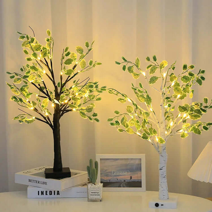 Lumières De Noël Led À Feuilles Vertes