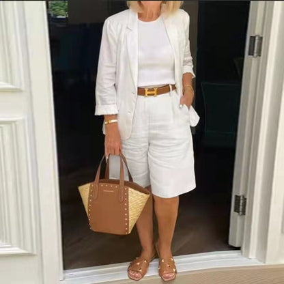 Ensemble Femme en Lin - Style Élégant et Décontracté