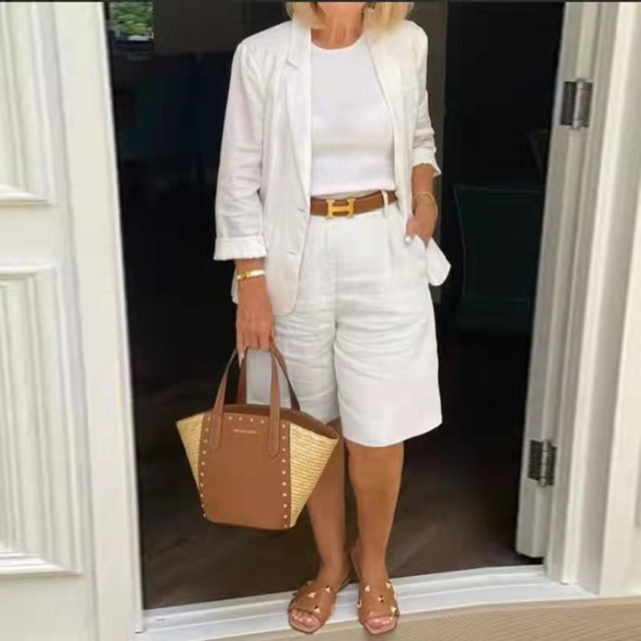 Ensemble Femme en Lin - Style Élégant et Décontracté