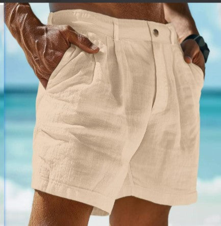 Short d'été en lin - Confort léger pour jours chauds