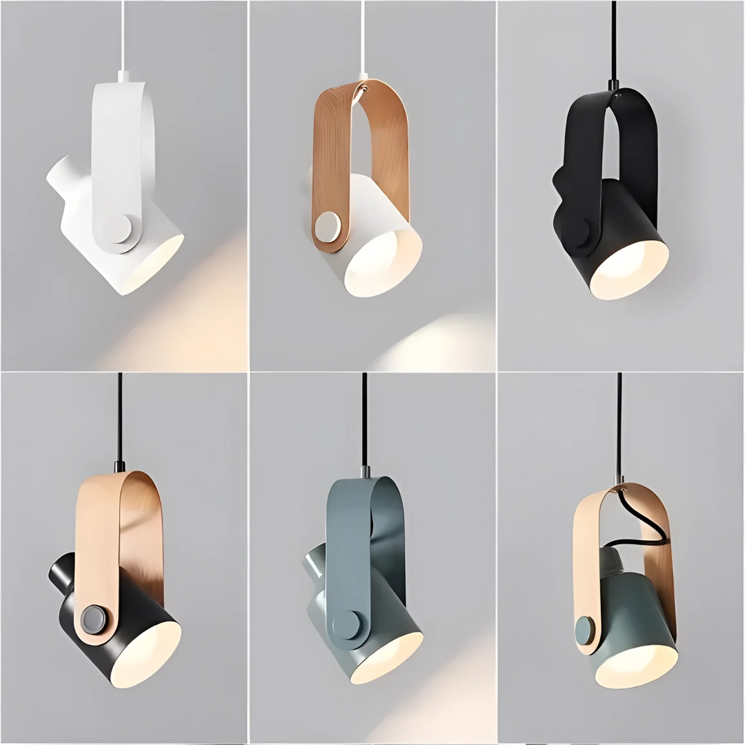 Suspension Luminaire Design Nordique Bois Métal