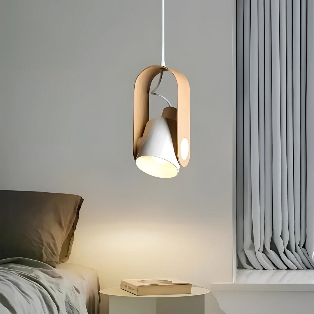 Suspension Luminaire Design Nordique Bois Métal
